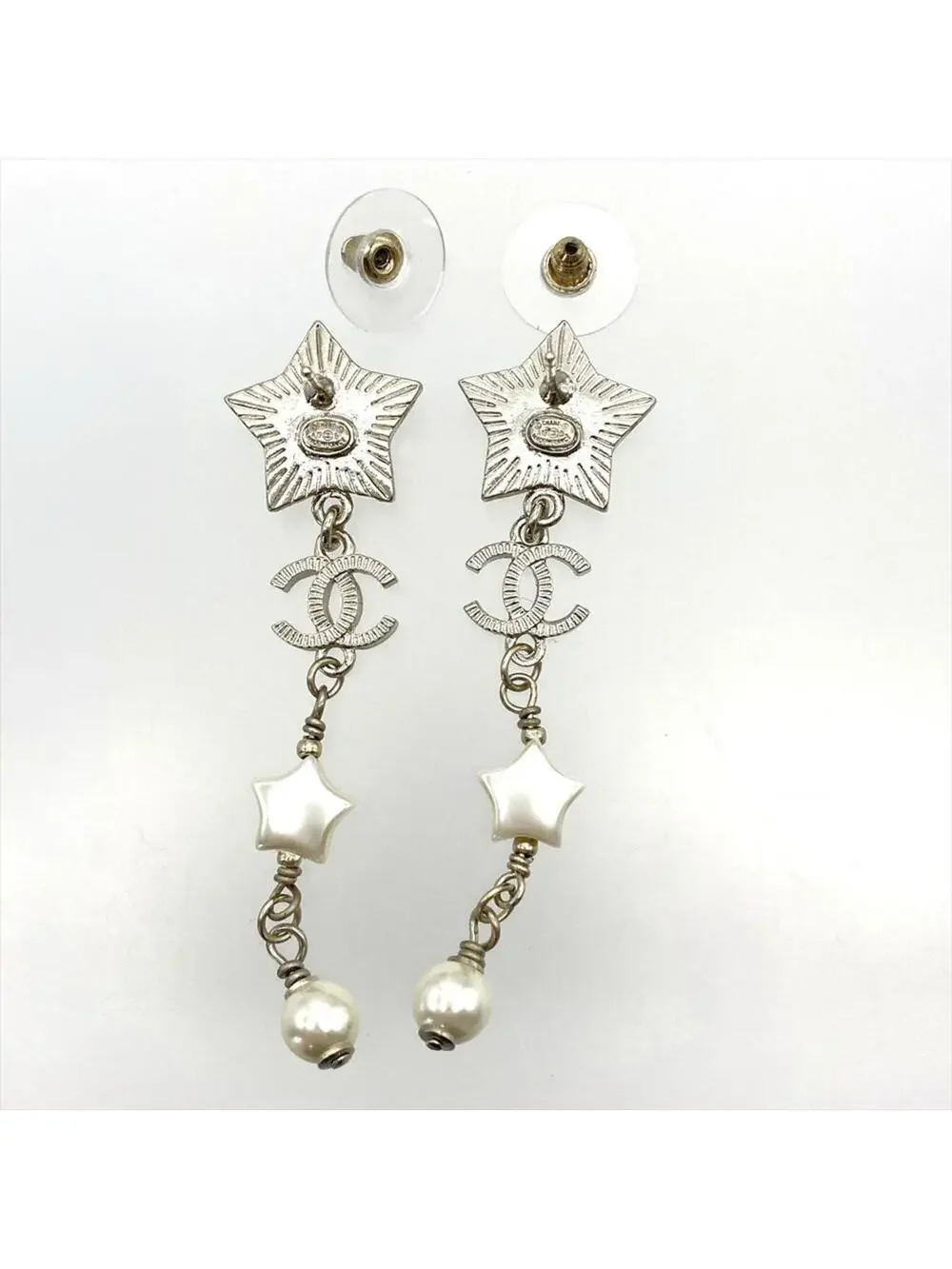 Chanel Cc Logo Star Earrings Sterling #343237C84B